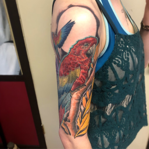 Explore tattoo ideas on back shoulder, creative tattoo ideas in Green Bay, available at Skinny Buddha Tattoo