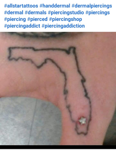 Explore blacked out tattoo ideas, creative tattoo ideas in Hialeah, available at Allstar Tattoo & Body piercing