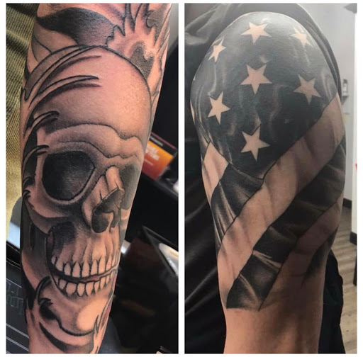 Explore heart and rose tattoo ideas, creative tattoo ideas in Southaven, available at Illusion Ink