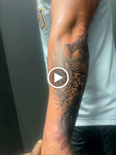 Explore feminine sleeve tattoo ideas, creative tattoo ideas in Gulfport, available at Phantom Art Studio