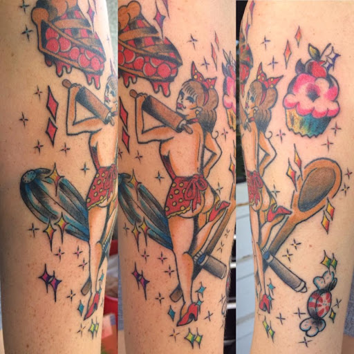 Explore mirrored tattoo ideas, creative tattoo ideas in Milford, available at Golden Hammer Tattoo Studios