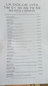 Menu du Dolce Vita à Élancourt