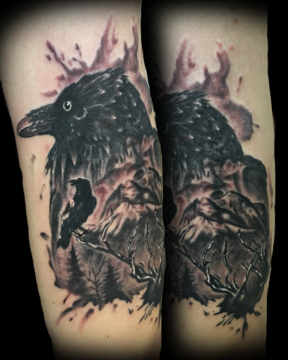 Explore snake sleeve tattoo ideas, creative tattoo ideas in Buford, available at Norsk Studios Tattoos & Piercings
