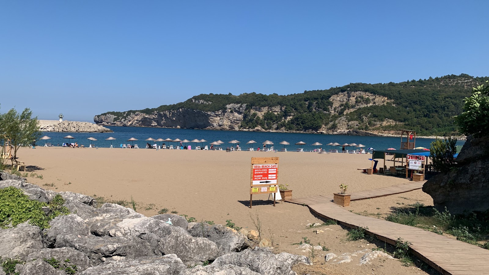 Fotografie cu Tarlaagzi Beach cu o suprafață de apa pură turcoaz