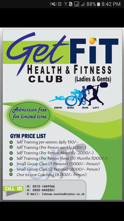 GET FIT HEALTH AND FITNESS CLUB