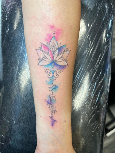 Explore love music tattoo ideas, creative tattoo ideas in Fayetteville, available at American Tattoo Society of Fayetteville