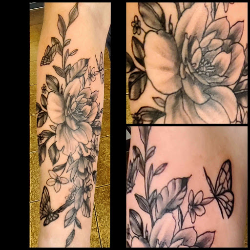 Explore back arm tattoo ideas for guys, creative tattoo ideas in Copperas Cove, available at Black Moon Tattoo Company