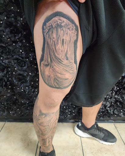 Explore flatline tattoo ideas, creative tattoo ideas in Houston, available at 333 Tattoo Studio HTX