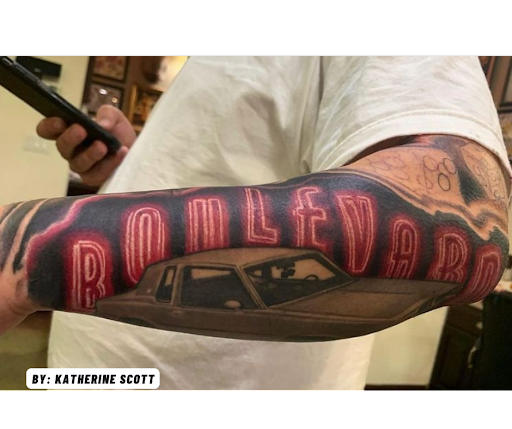 Explore drip tattoo ideas, creative tattoo ideas in San Diego, available at The Chrome Lady Tattoo