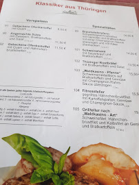 Restaurant Waldkasino à Erfurt (le menu)