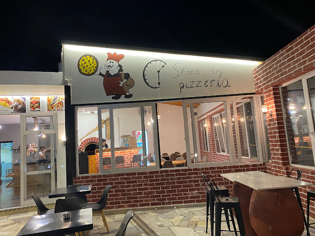 Stand by pizza and coffee