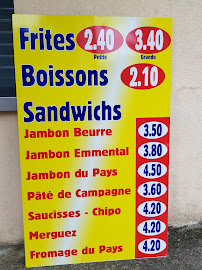 Menu / carte de Sandwicherie Ferme Artigau à Saint-Pé-de-Bigorre