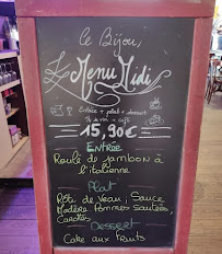 Menu du Le Bijou à Toulouse