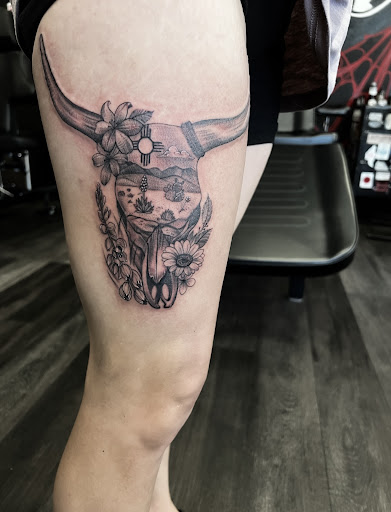 Explore chest sleeve tattoo ideas, creative tattoo ideas in Silver City, available at Independent Ink Tattoo