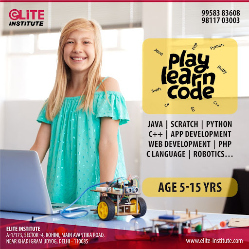 Coding for Kids | Coding Classes | Python Online | Programming Languages | Basic Computer Course | Machine Learning Course | Computer Online Course | Computer Online Classes | ELITE INSTITUTE | Rohini
