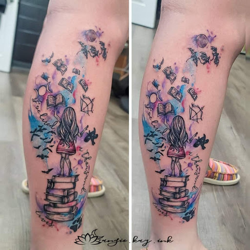 Explore boxing tattoos ideas, creative tattoo ideas in Casper, available at Luna & Lotus Amethyst Ink Angie Kay