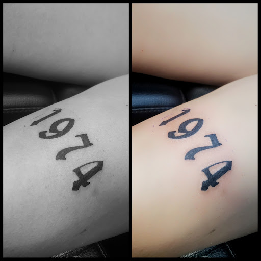 Explore giraffe tattoo ideas, creative tattoo ideas in Vinton, available at Cherry Bomb Tattoo and piercing