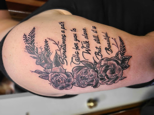 Explore husband name tattoo ideas, creative tattoo ideas in Cumberland, available at Queen City Ink