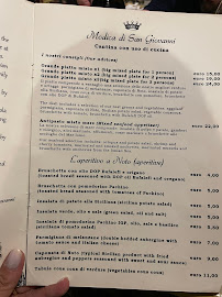 Carte du Modica di San Giovanni - Cantina con uso di Cucina à Noto