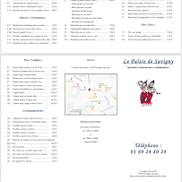 Menu / carte de Le Palais De Savigny à Savigny-sur-Orge