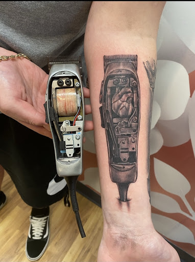 Explore mountain man tattoo ideas, creative tattoo ideas in Syracuse, available at Cordero Collective Tattoos