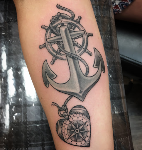 Explore archangel gabriel tattoo ideas, creative tattoo ideas in Annapolis, available at Lucky Bird Tattoo