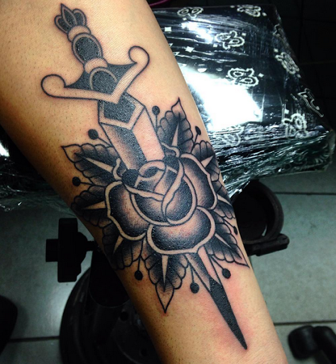 Explore skydiving tattoo ideas, creative tattoo ideas in Lockhart, available at Electric Rodeo Tattoo