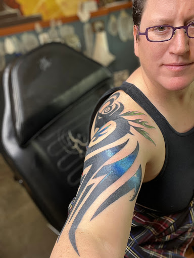 Explore curse mark tattoo ideas, creative tattoo ideas in Fairfax, available at The Forge Tattoo