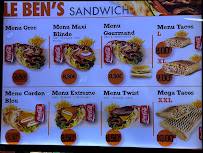 Kebab Restaurant Le Ben's à Colombes (le menu)
