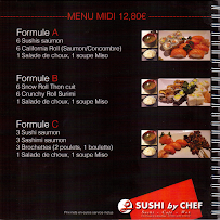 Restaurant de sushis SUSHI by CHEF à Grenoble - menu / carte