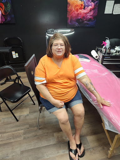 Explore pitbull dog tattoo ideas, creative tattoo ideas in Lake City, available at Crooked Spines Tattoo Studio