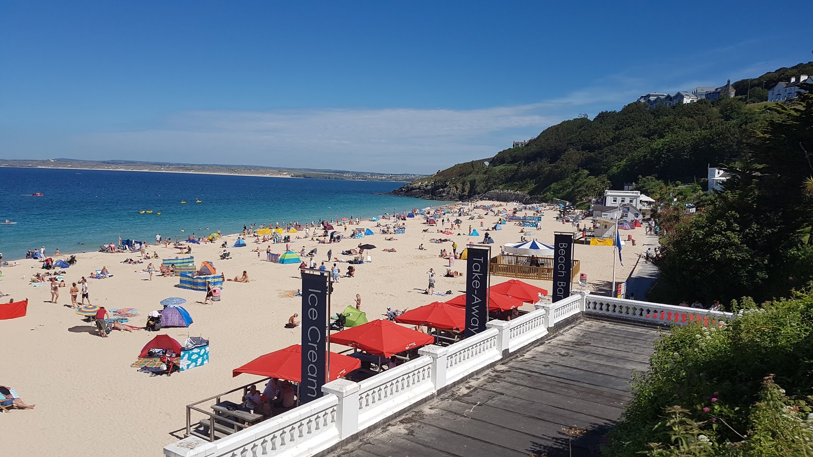 Foto af Porthminster strand - populært sted blandt afslapningskendere