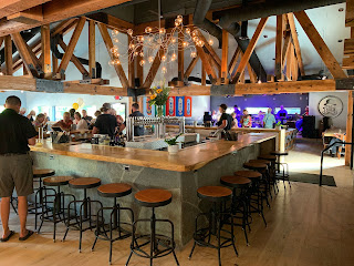A row of beer taps