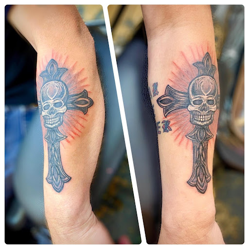 Explore family initials tattoo ideas, creative tattoo ideas in Pineville, available at Epic Ink Studio