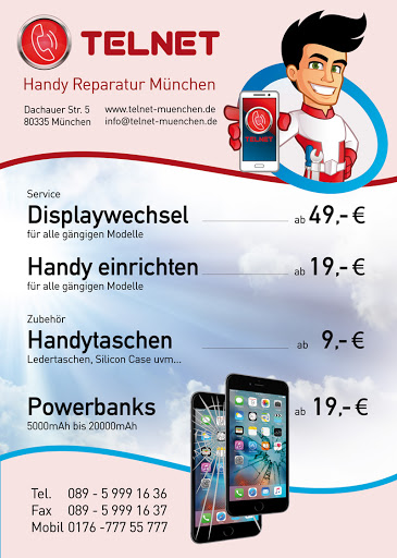 Telnet Handy Reparatur München, O² Shop