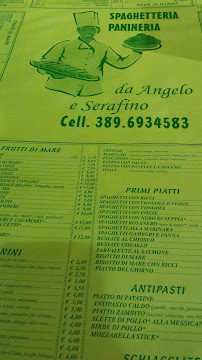Spaghetteria da Angelo e Serafino à Palermo menu