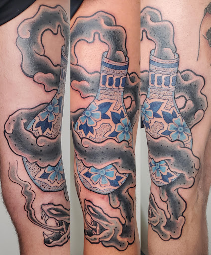 Explore simple bat tattoo ideas, creative tattoo ideas in Kearney, available at Bread N Butter Tattoo