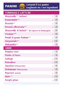 Carte du Ohana Pizzeria Panineria à Vittoria