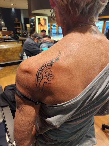 Explore neck and shoulder tattoo ideas, creative tattoo ideas in Las Vegas, available at Club Tattoo