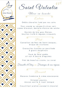 L'eau Douce à Montmerle-sur-Saône menu