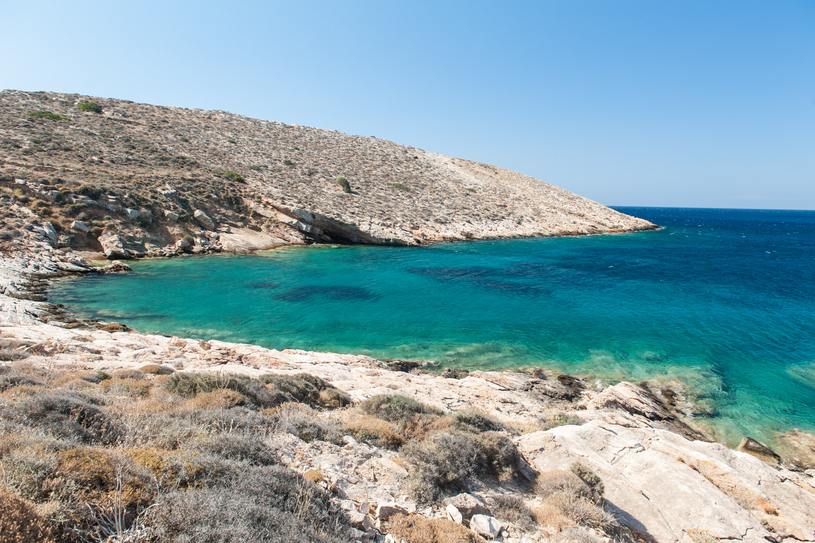 Foto van Katergaki  beach met turquoise puur water oppervlakte