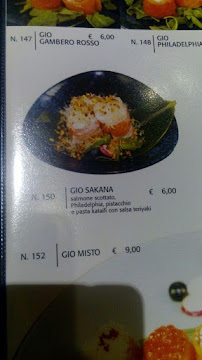 Carte du Ristorante Sakana à Sciacca