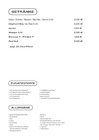 Kebab KEBAPSTORE à Metzingen (la carte)