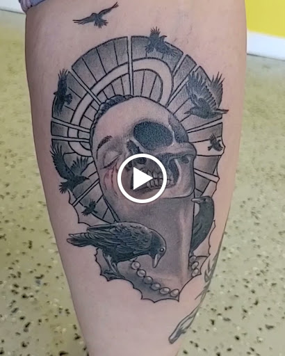 Explore baby yoda tattoo ideas, creative tattoo ideas in Marietta, available at Monkeys Uncle Tattoo