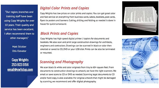 Commercial Printer «Copy Wrights Printing & Mailing», reviews and photos, 5715 Pacific Hwy E, Tacoma, WA 98424, USA