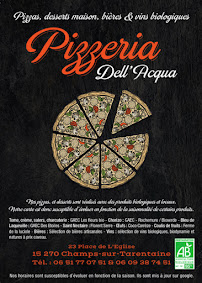 Carte du Pizzeria Dell'Acqua à Champs-sur-Tarentaine-Marchal