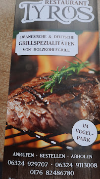Restaurant Tyros im Vogelpark à Haßloch carte