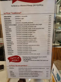 Menu du Gnam! à Villanova d'Albenga