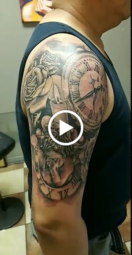 Explore pulp fiction tattoo ideas, creative tattoo ideas in Bakersfield, available at Monster Ink