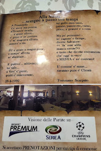 Menu / carte de Ristorante La Siesta à Naples
